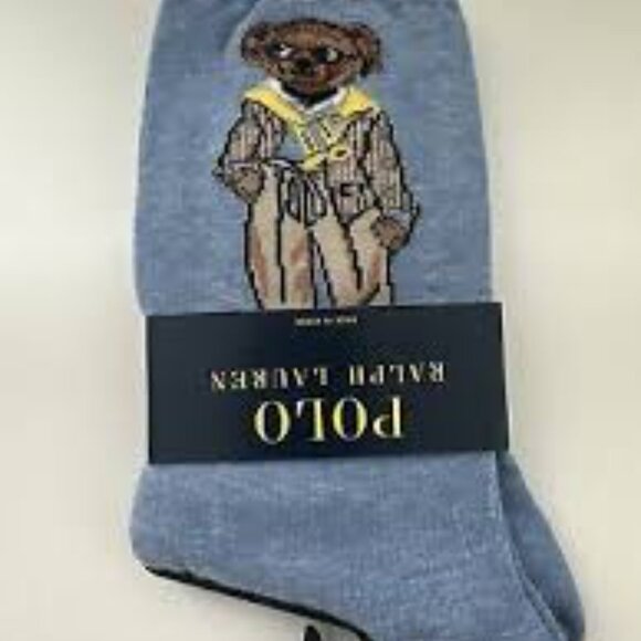 Polo Ralph Lauren Women's Polo Bear Trouser Socks Blue - Picture 2 of 8